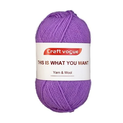Purple Chunky Wool Prjónagarn